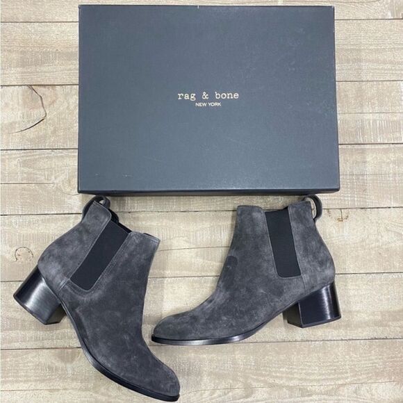 Rag & Bone Walker Boots In Asphalt Suede - Picture 2 of 6